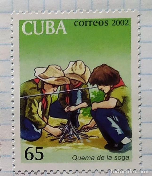 Sellos: CUBA REPUBLICA 2002 QUEMA DE LA SOGA - Foto 1