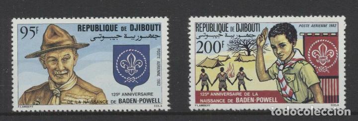 DJIBOUTI 1982 AÉREO IVERT 169/70 *** 125º ANIVERSARIO NACIMIENTO DE LORD BADEN POWELL - SCOUTISMO (Sellos - Temáticas - Boy Scout)
