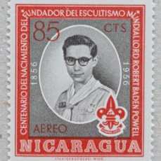 Sellos: 1957. NICARAGUA. 356. CENT. NACIMIENTO DEL FUNDADOR DEL MOVIMIENTO SCOUT LORD BADEN-POWELL. NUEVO.