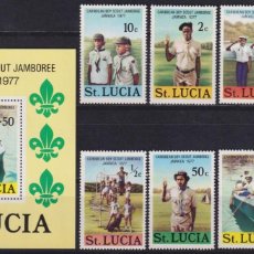 Sellos: F-EX48318 ST LUCIA IS MNH 1977 BOYS SCOUTS CAMP CARIBBEAN JAMBOREE JAMAICA.