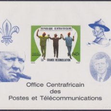 Sellos: F-EX48748 CENTRAL AFRICA DELUXE PROOF STAMP CARD RECONCILIATION. SCOUT KENNEDY.