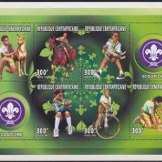 Sellos: F-EX47969 CENTRAL AFRICA MNH 1996 BOYS SCOUTS JAMBOREE HORSE.