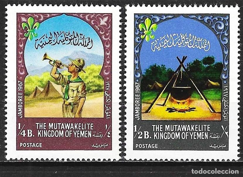 Sellos: Yemen ( Reino ) 1967 - Mi 365A y 366A - YT 242A y 242B - Escultismo : Jamboree de Idaho
