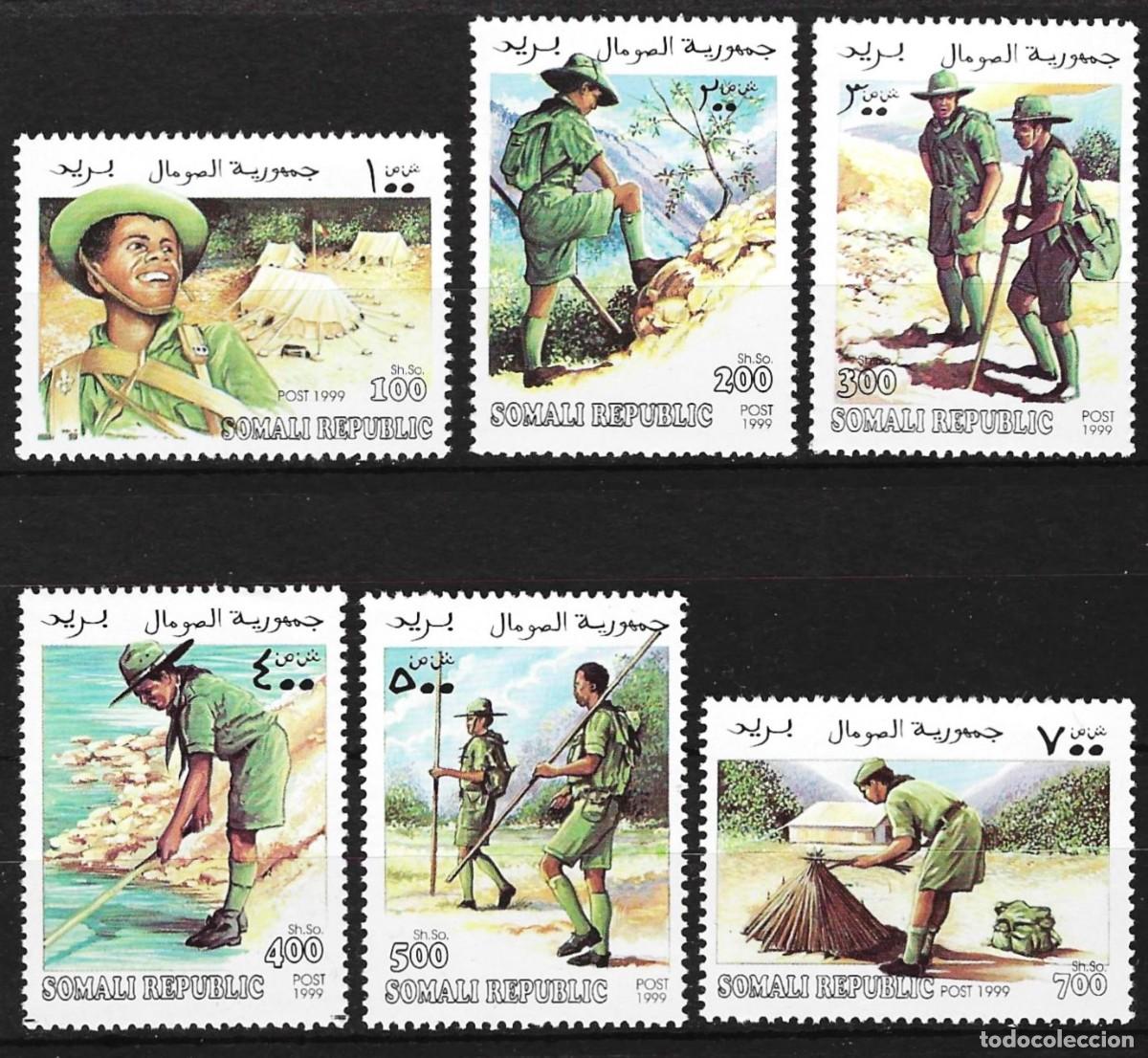 Sellos: Rep&uacute;blica de Somalia 1999 - Escultismo - MNH** ( Serie completa )