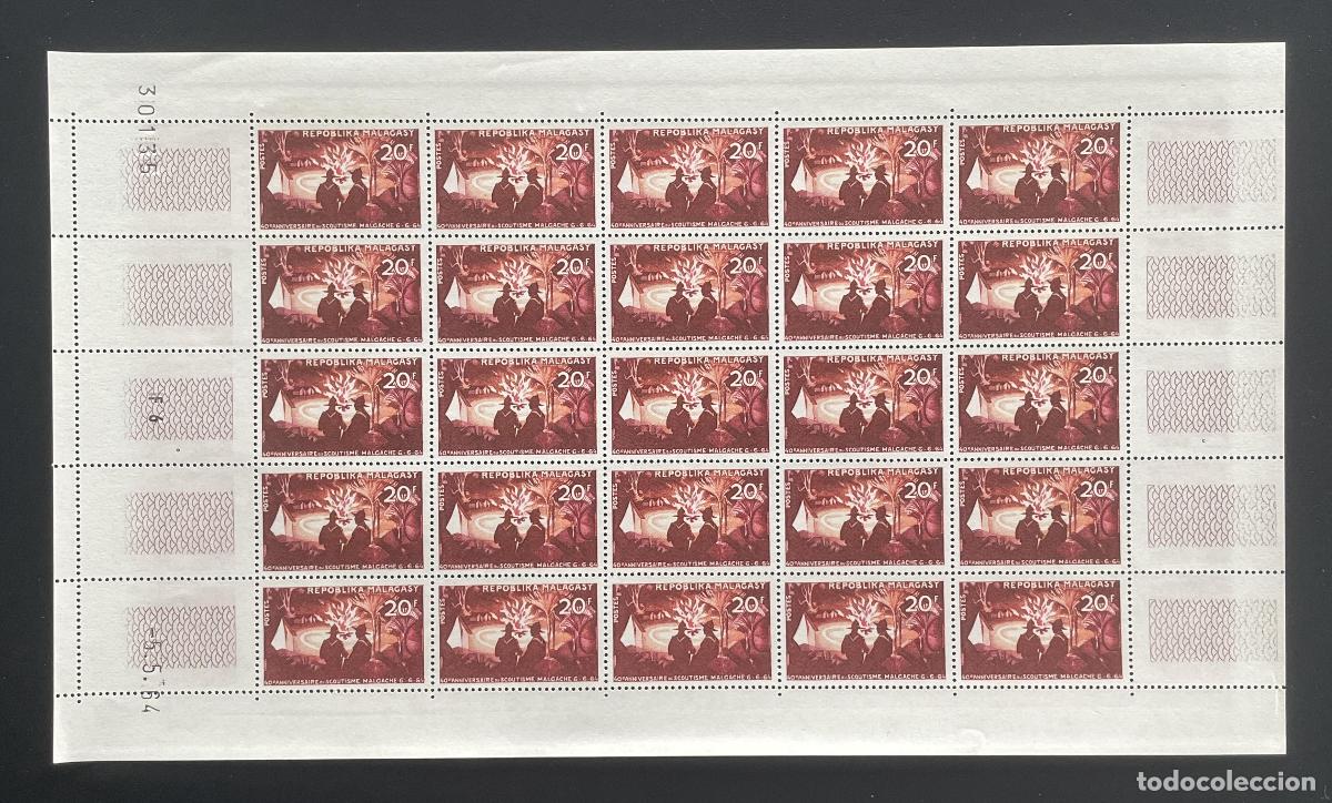 Briefmarken: Madagascar 1964 YT 395 bloque escultismo malgache scouts camping