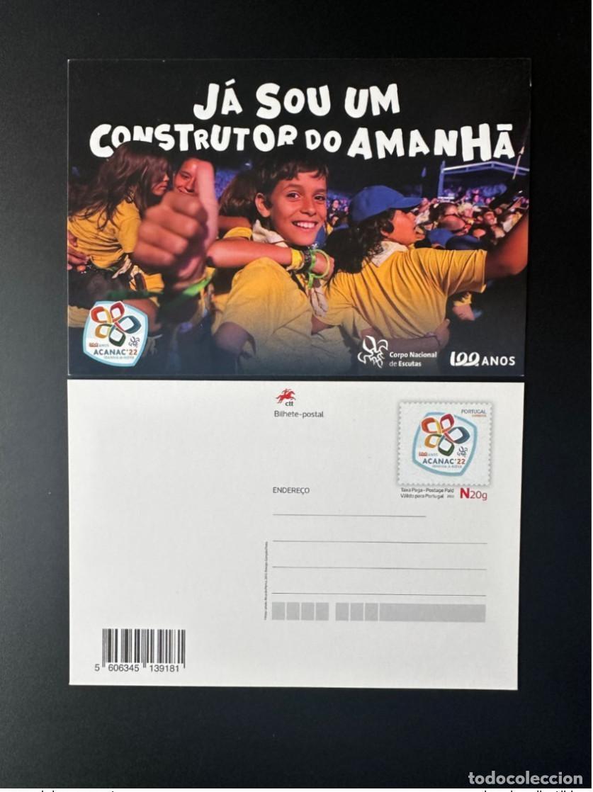 Sellos: Portugal 2022 Complete Postal Inteiro 100 anos ACANAC Escutas Scouts Jamboree