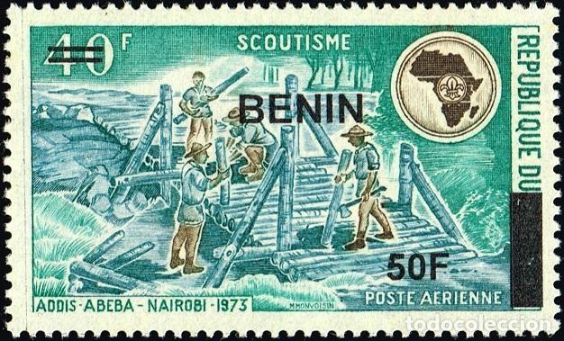 Sellos: Ben&iacute;n 2009 Mi. 1599 sobrecargado Escultismo Scouts &Aacute;frica correo a&eacute;reo