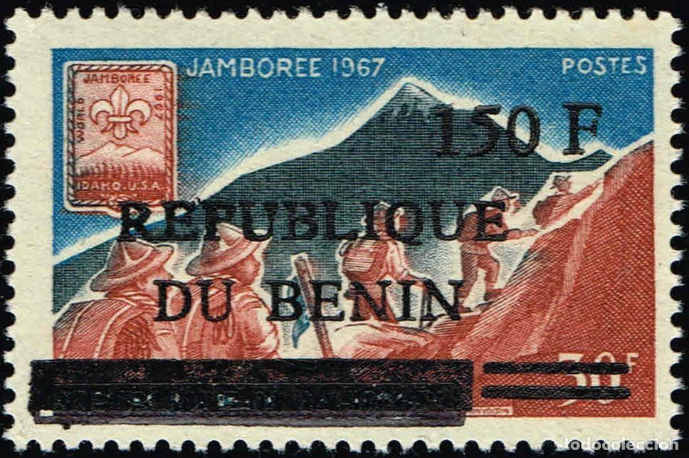 Sellos: Ben&iacute;n 1996 Mi. 729 sobrecargado Escultismo Jamboree 1967 monta&ntilde;a