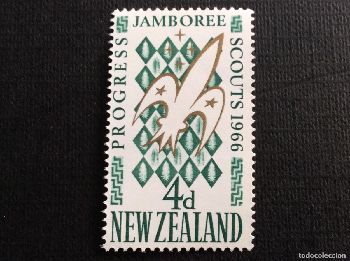 Sellos: NUEVA ZELANDA N&ordm; YVERT 437*** A&Ntilde;O 1966. JAMBOREE SCOUTS