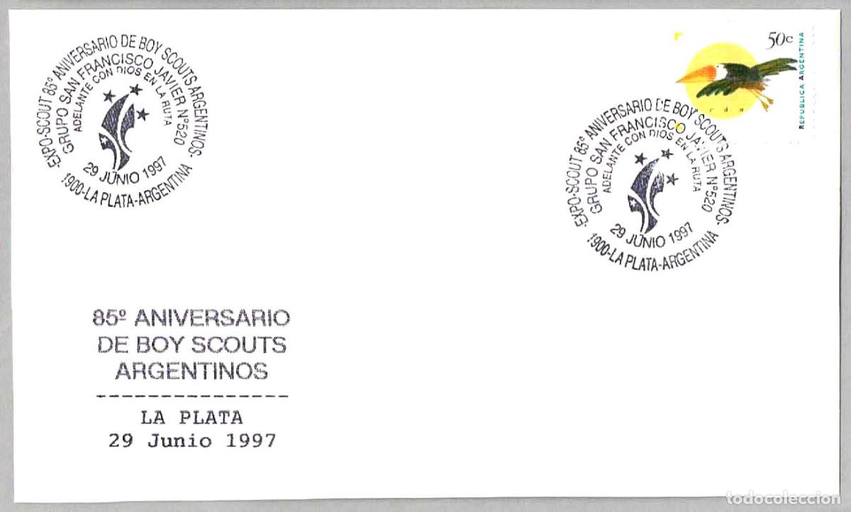 Sellos: Matasellos SCOUTS - 85 ANIV. BOY SCOUTS ARGENTINOS. La Plata, Argentina, 1997
