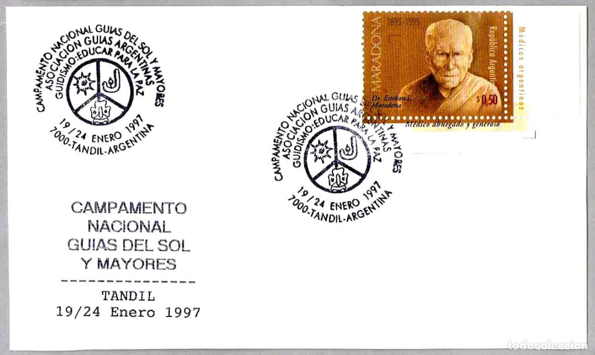 Sellos: Matasellos SCOUTS - CAMPAMENTO NAC. GUIAS DEL SOL Y MAYORES. Tandil, Argentina, 1997
