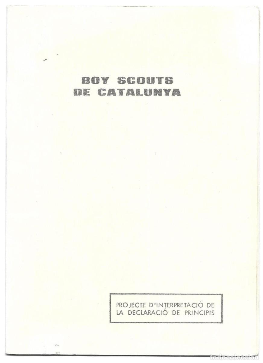 Sellos: Quadern Boy Scouts de Catalunya Projecte Interpretaci&oacute; declaraci&oacute; de principis. 1970