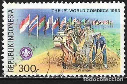 Sellos: Indonesia 1993 - Mi 1474 - YT 1337 - Escultismo