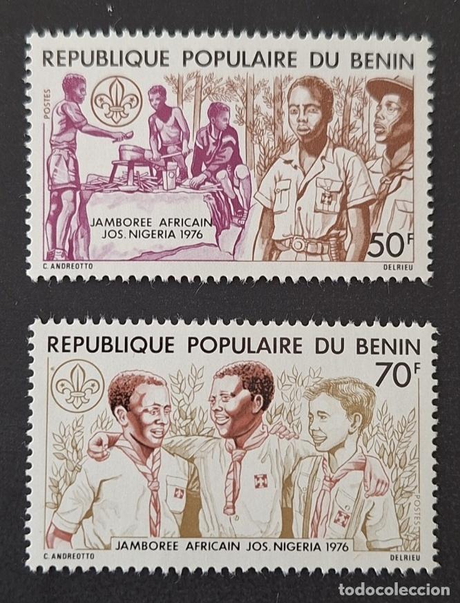 Sellos: Ben&iacute;n 1976 Mi. 55-56 Jamboree africano Jos Nigeria escultismo