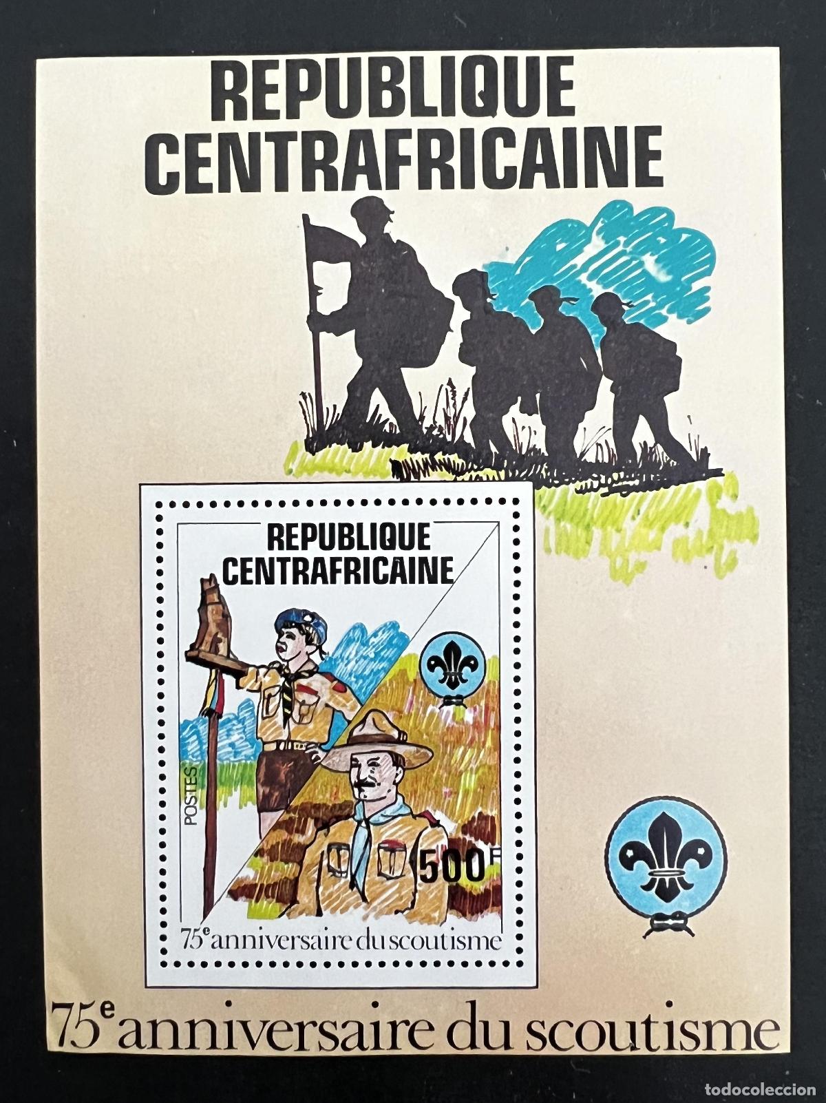 Sellos: Rep. Centroafricana 1982 Mi. Bl. 163 Escultismo 75 aniv. Baden-Powell