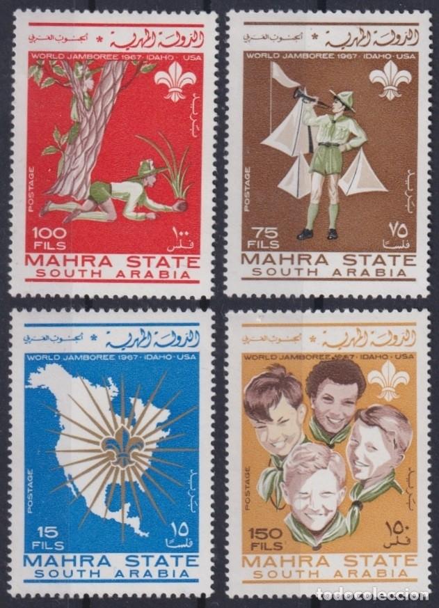 Selos: F-EX64519 SOUTH ARABIA MAHRA MNH 1967 BOYS SCOUT IDAHO WORLD JAMBOREE LORD BADEM POWELL.
