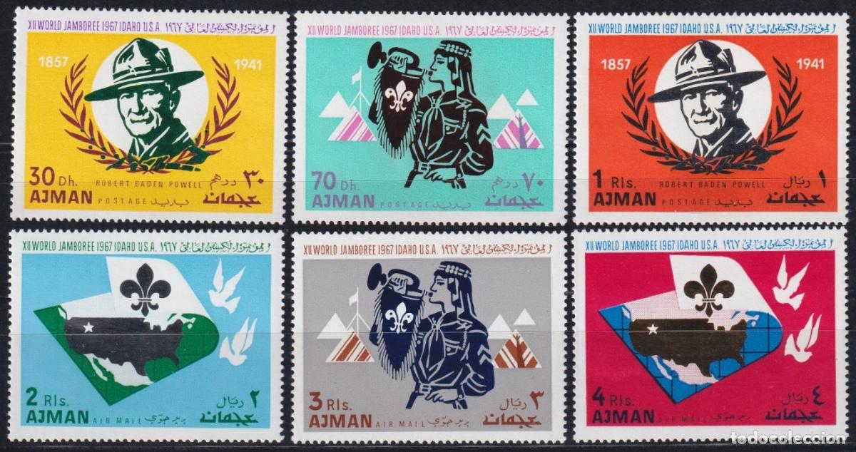 Selos: F-EX64635 SOUTH ARABIA AJMAN MNH 1967 BOYS SCOUT JAMBOREE BADEM POWELL.
