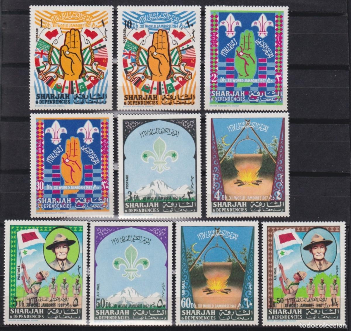 Selos: F-EX64654 SOUTH ARABIA SHARJAH MNH 1967 BOYS SCOUT IDAHO WORLD JAMBOREE LORD BADEM POWELL.