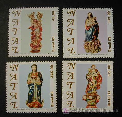 Sellos: BRASIL 1983 NAVIDAD 4 SELLOS - Foto 1