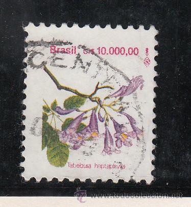 Sellos: brasil 2096 usada, flores, - Foto 1
