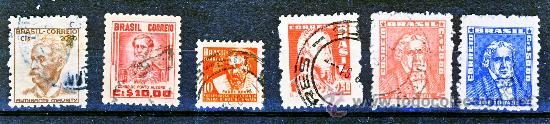 Sellos: BRASIL.- PERSONAJES (3) - Foto 1