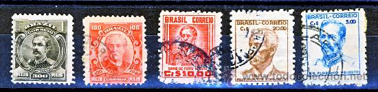 Sellos: BRASIL.- PERSONAJES (6) - Foto 1