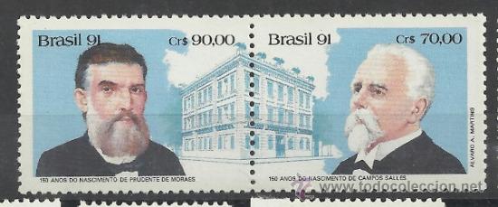 Sellos: BRASIL PRUDENTE DE MORAES Y CAMPOS SALLES - Foto 1