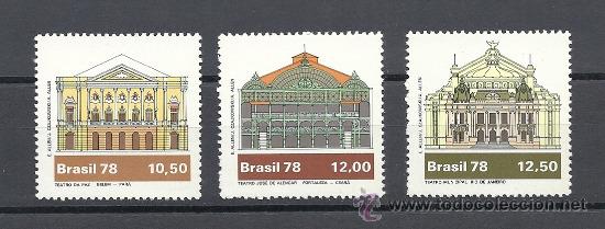 Sellos: BRASIL 1978, TEATROS- TEMA EDIFICIOS. NUEVOS - Foto 1