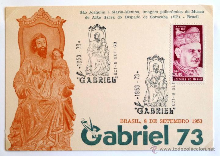 Sellos: BRASIL. TARJETA POSTAL CIRCULADA. GABRIEL 73 - Foto 1