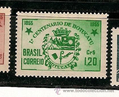 Sellos: Brazil  ** & Centen&aacute;rio da Cidade de Botucatu 1855-1955 (604) - Foto 1