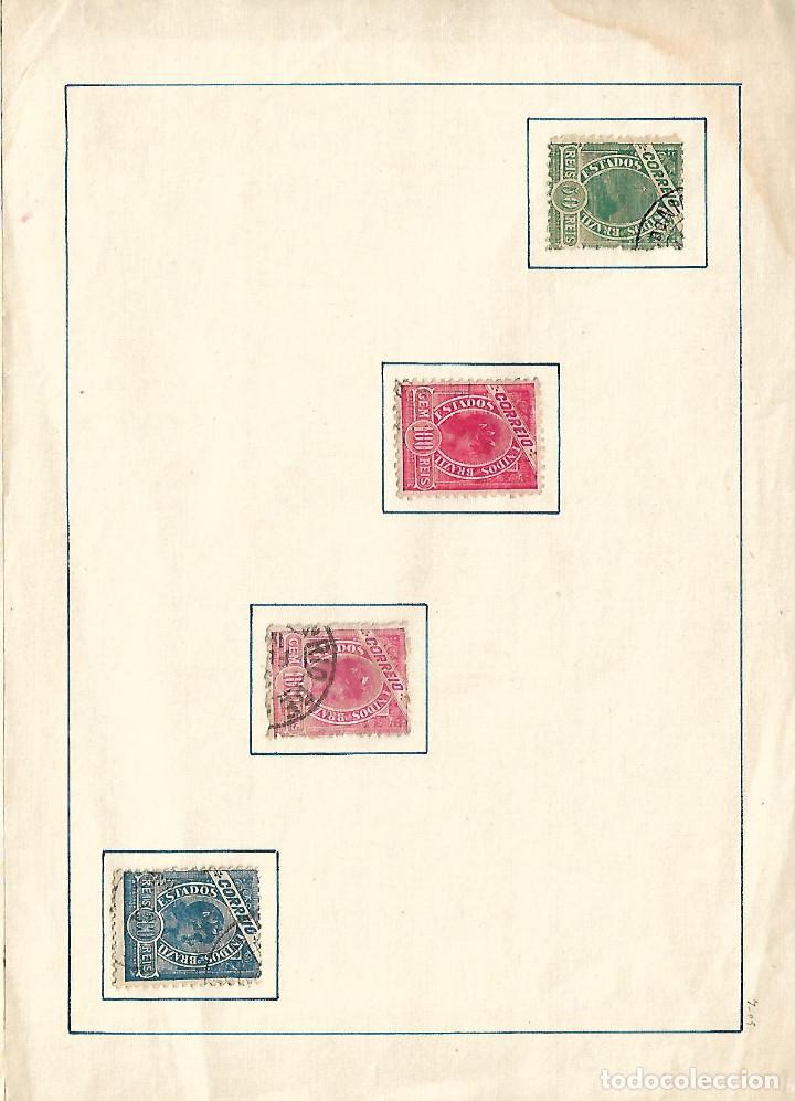 Sellos: FICHA CON ANTIGUA SERIE DE BRASIL - Foto 1