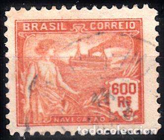 Sellos: BRASIL, YVERT 178. USADO. BARCOS. - Foto 1