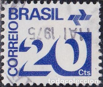 Sellos: 1972 - BRASIL - CIFRAS - YVERT 1028 - Foto 1