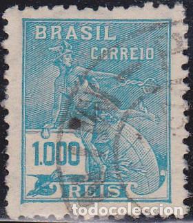 Sellos: 1928- BRASIL - ALEGORIA - COMERCIO - YVERT 208 - Foto 1