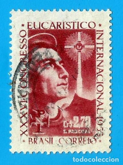 Sellos: BRASIL. 1955. CONGRESO EUCARISTICO - Foto 1