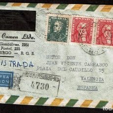 Sellos: SOBRE AÉREO BRASIL-ESPAÑA POR HAMBURGO 1968. Lote 232805305
