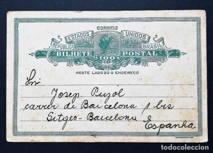 Sellos: Antigua tarjeta postal de Brasil - Foto 1