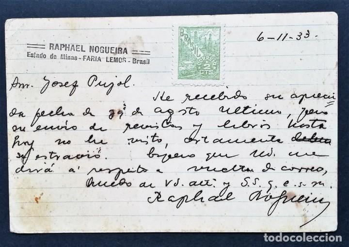 Sellos: Antigua tarjeta postal de Brasil - Foto 2