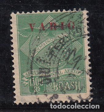 Sellos: BRASIL compa&ntilde;ia varig .2 usada, . - Foto 1