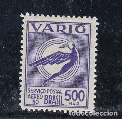 Sellos: BRASIL compa&ntilde;ia varig 18 con charnela, - Foto 1