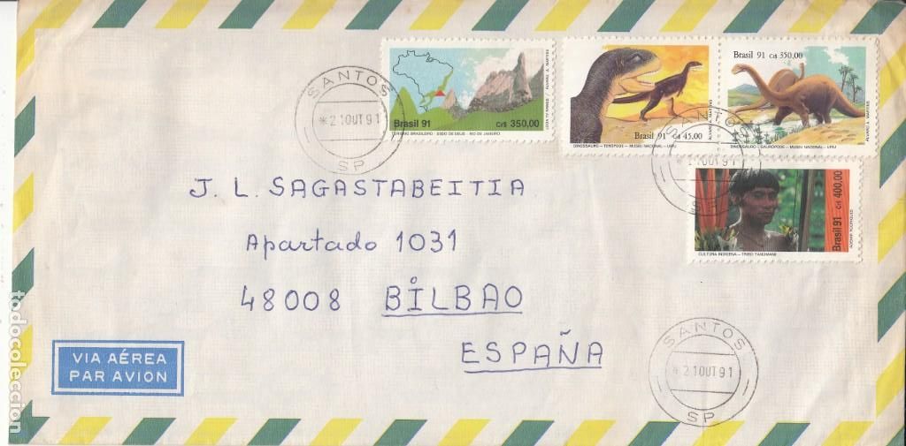 Sellos: CORREO AEREO: BRASIL 1991 - Foto 1