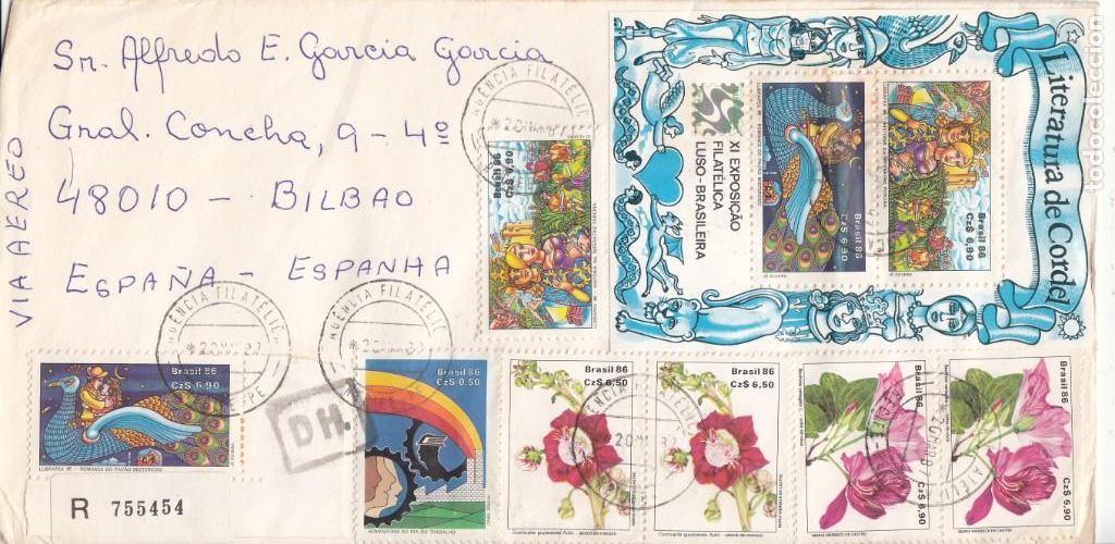 Sellos: CORREO AEREO: BRASIL 1987 - Foto 1