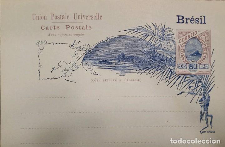 Briefmarken: O) BRASIL, MONTAÑA SUGARLOAF, 80 reis, PAPELERÍA POSTAL SIN UTILIZAR