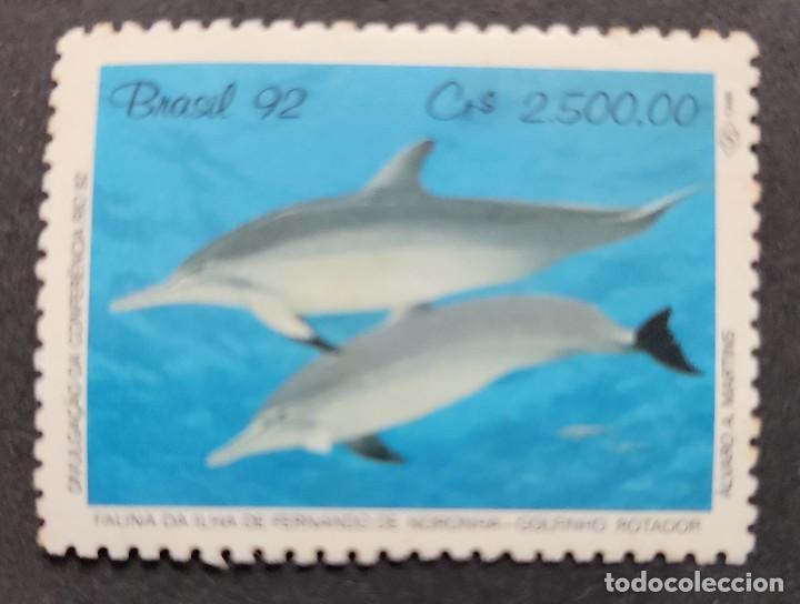 Sellos: SO) BRAZIL, DOLPHINS, 1992, MNH - Foto 1