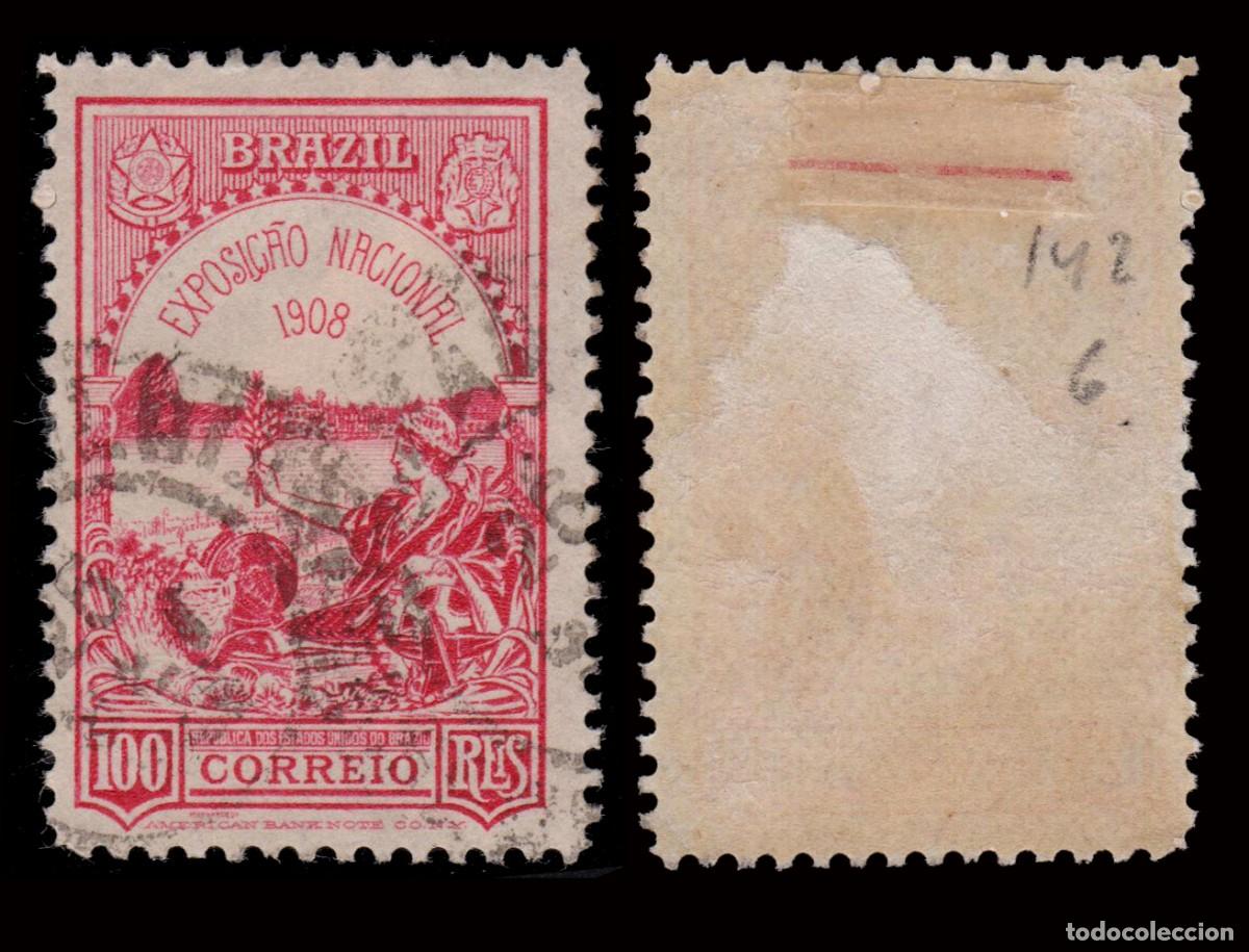 Sellos: BRAZIL.1908.100r.SCOTT 189.USED. - Foto 2