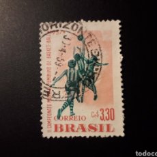 Sellos: BRASIL YVERT 634 SERIE COMPLETA USADA 1957 BALONCESTO, DEPORTES PEDIDO MÍNIMO 3€. Lote 401107349