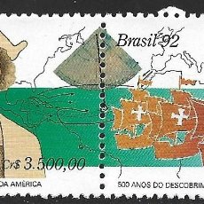 Sellos: BRASIL 2063A** - AÑO 1992 - AMERICA - UPAEP - 5º CENTENARIO DEL DESCUBRIMIENTO DE AMERICA. Lote 401410154