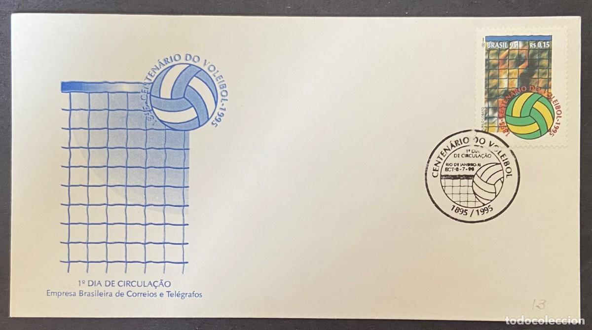 Sellos: J) 1995 BRAZIL, BASEBALL CENTENARY, FDC - Foto 1