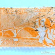 Sellos: SELLO POSTAL BRASIL 1935 200 RS EFIGIE DOS REPÚBLICAS Y PUENTE INTERNACIONAL MAUÁ , CON RAREZA