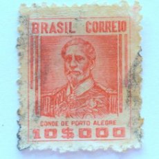 Sellos: SELLO POSTAL BRASIL 1941 10,000 RS CONDE DE PORTO ALEGRE